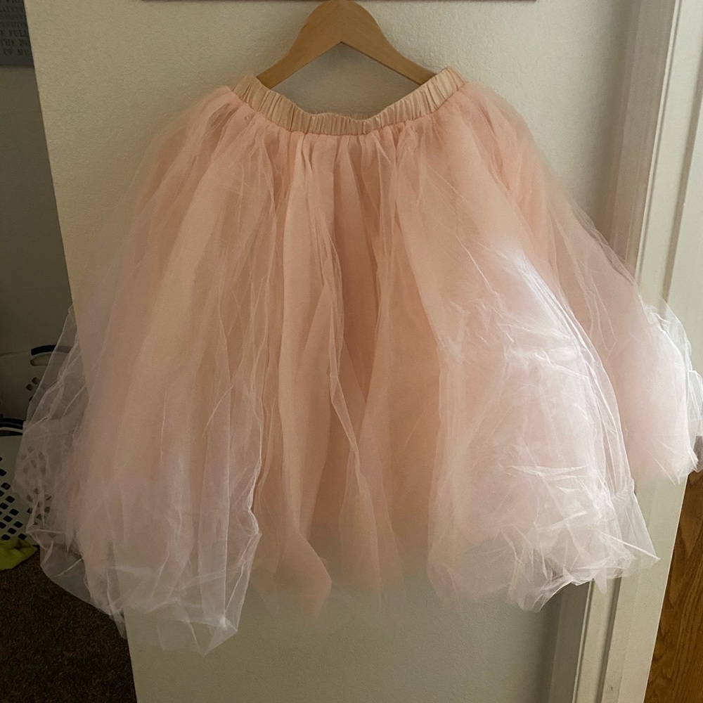 Blush tulle adult skirt